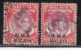 B.M.A. BMA, British Administration, Malaya, 25c Chalk & Ordinary Used 1945 / 1948 - Altri & Non Classificati