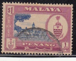 1960 Penang Used $1.00 Government Offices, Architeture Monument,  Malaya, Malaysia - Penang