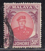 Johore Used 1949 - 1955 , 30c Malaya - Johore