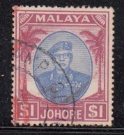 Johore Used 1949, $1.00 Malaya ( - Johore