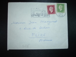 LETTRE TP MARIANNE DE DULAC 15F + 10F OBL.MEC.31-1-1962 LYON GARE RHONE (69) - 1944-45 Marianne Van Dulac
