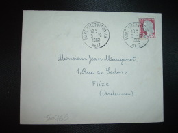 LETTRE TP MARIANNE DE DECARIS 0,25 OBL.5-10-1962 METZ FOIRE INTERNATIONALE (57 MOSELLE) - 1960 Marianne De Decaris