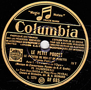 78 T. - 25 Cm - état B -  LE THEATRE DE BOB ET BOBETTE - LE PETIT POUCET - 78 T - Disques Pour Gramophone