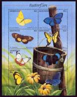 MINT NEVER HINGED MINI SHEET OF BUTTERFLIES-INSECTS   # M-495 -1 ( LESOTHO   1267 - Farfalle