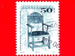 UNGHERIA - Magyar - Usato - 2001 - Mobili Antichi - Arredamento - Sedia - Chair By Pal Eszterhazy, 1916 - 50 - Used Stamps