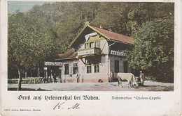 Litho AK Gruß Helenenthal Helenental Restauration Gasthof Cholera Kapelle A Baden Vöslau Heiligenkreuz Austria  Autriche - Baden Bei Wien