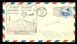 USA - First Flight Cover, Spokane New York 15.09. 1929. / 2 Scans - 1851-1940