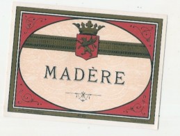 étiquette   -1890/30 - Très Vieille étiquette Madere - TTB - Red Wines