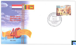 Sri Lanka Stamps 2002, Netherlands Bilateral Relations, Elephants, FDC - Sri Lanka (Ceylon) (1948-...)