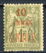 Zanzibar 1896-1900 N. 29 A. 10 Su F. 1 Oliva MH Cat. € 35 - Nuevos