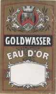 étiquette   - 1920/1940 - Gold WASSEUR - Eau D'or  PLIS - Whisky