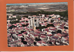 CAPESTANG   Herault  CPSM  Vue Aerienne De La Collegiale Saint Etienne Annee 1966 - Capestang