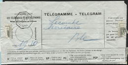 Télégramme Obl. Télégraphique Bilingue BRAINE-LE-COMTE 1920 (840) - Telegrammi