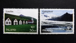Island 824/5 **/mnh, NORDEN: Tourismus, Pfarrhof Laufas Am Eyiafjord, Fjallsjökul - Unused Stamps