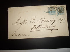 COLONY INDE  Cover 1868   Avec 2 Beaux Cachets - 1858-79 Kolonie Van De Kroon