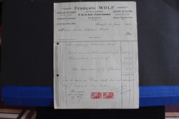 Fac- 60 / Liège, Seraing - François Wolf, Maitre-Plafonneur, Rue Des Boeufs, 59, Bien-Communaux - Seraing / 1935 - Old Professions