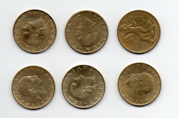 6 Monete Repubblica Italiana 200 Lire 1978 E Anni Vari - 200 Lire