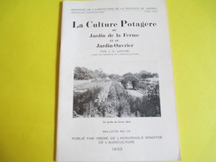 Fascicule/Agriculture/Horticulture/La Culture Potagère/ Ministère De L'Agriculture/ Canada /1933     LIV108 - Non Classés