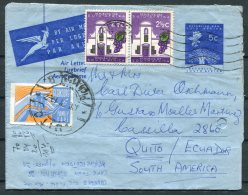 1962 South Africa Uprated 5c Air Letter Aerogramme - Quito, Ecuador. Gesinsorg Family Care Vignette - Poste Aérienne