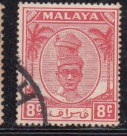 8c Scarlet Used Perak 1950, Malaya - Perak