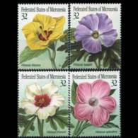 MICRONESIA 1995 - Scott# 228 Flowers Set Of 4 MNH - Micronésie