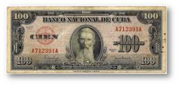 CUBA - 100 Pesos - 1950 - P 82.a - Serie A - Aguilera - Banco Nacional De Cuba - Kuba