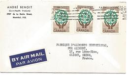 CANADA LETTRE AVION POUR LA FRANCE 1962 - Covers & Documents