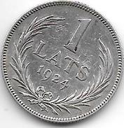 *latvia 1 Lats 1924   Km 7  Vf - Latvia