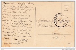 1918 - Trésor Et Postes - CP De Djibouti ? Vers Saint Barthélémy, Loire - Vue Boutre, Dhow Bateau Traditionnel Somali ? - Brieven En Documenten