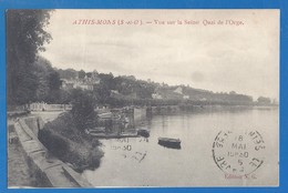 CPA - ESSONNE - ATHIS MONS - VUE SUR LA SEINE - QUAI DE L'ORGE  - édition N.G. - Athis Mons