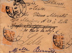 COVER  LETTRE RUSSIE 11.8.1912  OAECOA POUR LA FRANCE 7 TIMBRES AU VERSO - Cartas & Documentos
