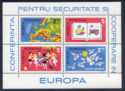 ROMANIA 1975 European Security Conference  Block MNH / **.  Michel Block 124 - Blocs-feuillets