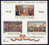 ROMANIA 1968 Reincorporation Of Transylvania  Block MNH / **.  Michel Block 68 - Blocs-feuillets