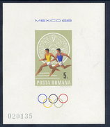 ROMANIA 1968 Olympic Games  Block MNH / **.  Michel Block 67 - Blocs-feuillets