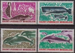 St.Pierre.& Miquelon 1969 Whales.Dolphin 4v. Michel.443-46. MNH 20960 - Baleines