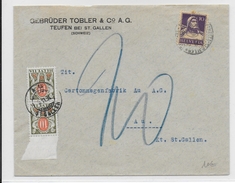 1934 - SUISSE - TAXE - NACHGEBÜHR - ENVELOPPE De TEUFEN BEI ST GALLEN Pour AU - Strafportzegels