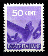 ITALIA Repubblica 1945-46 1946 Democratica Cent. 50 C. MNH ** - 1946-60: Nuevos
