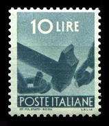 ITALIA Repubblica 1945-46 1946 Democratica Lire 10 L. MNH ** - 1946-60: Nuevos