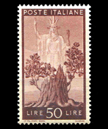 ITALIA Repubblica 1945-46 1946 Democratica Lire 50 L. MNH ** - 1946-60: Mint/hinged