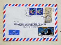 Cover Sent From Japan To Singapore Expo 75 - Brieven En Documenten