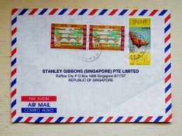 Cover Sent From Japan To Singapore - Lettres & Documents