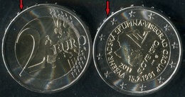 003 SLOVAKIA-Slowakei 2x2 Pcs Euro Commemorative Coins-Visegrad Group-the 20th Anniversary 2 Version A+B UNC 2011 - Slowakije