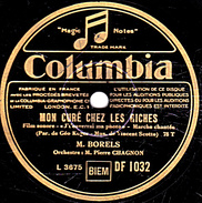 Delcampe - 78 T. 25 Cm - état B - BORELS, MON CURE CHEZ LES RICHES "J't'enverrai Ma Photo" -  PRIOLET, NOUS, LES GARS DE LA MARINE - 78 Rpm - Gramophone Records