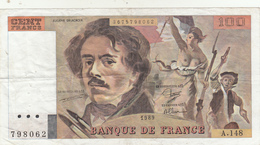 100 Franchi Banque De France 1989 - 100 F 1978-1995 ''Delacroix''