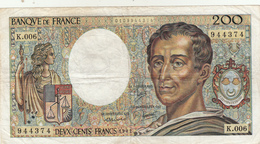 200 Franchi Banque De France 1981 - 200 F 1981-1994 ''Montesquieu''