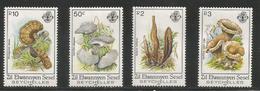 1985 Seychelles Zil Elwannyen Sesel Mushrooms Fungi Complete Set Of 4 MNH - Seychellen (1976-...)