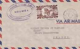Nouvelle Calédonie  : 10 Fr Brun Série De Londres Sur Lettre Cad De Nouméa Du 04 03 1949 Entête Coopérative Agricole - Covers & Documents