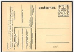 Svezia/Suède/Sweden: Intero, Stationery, Entier, Franchigia Militare, Free Military, Franchise Militaire - Militärmarken