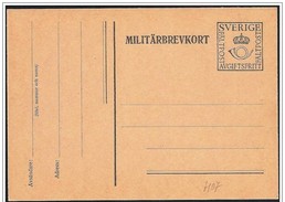 Svezia/Suède/Sweden: Intero, Stationery, Entier, Franchigia Militare, Free Military, Franchise Militaire - Militaire Zegels