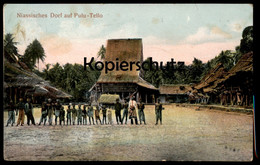 ALTE POSTKARTE NIASSISCHES DORF AUF PULU-TELLO NIAS PASAR PULAU TELLO SUMATERA UTARA PULAUTELO Postcard Cpa AK - Asia